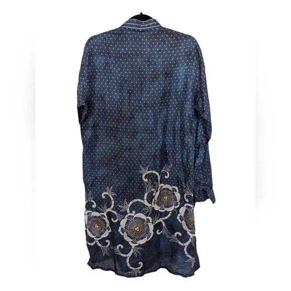 Kalki men blue floral kurta sz M - Picture 2 of 6